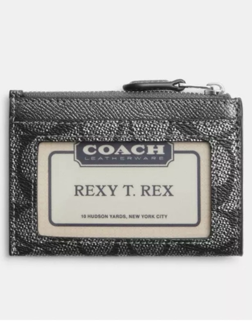 Coach Mini Skinny ID Case In Metallic Signature Canvas CW966 - NWOT - Picture 15 of 15